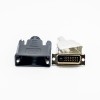DVI Connector Male 24+1 Straight Solder Cable Plastic Shell With Shielded Metal Shell