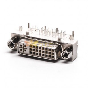 PCB 마운트 작살을 위한 DVI 커넥터 패널 마운트 24+5 핀 90° 백색