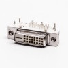 DVI Panel Mount Connector 24 + 1 Female White for PCB Mount
