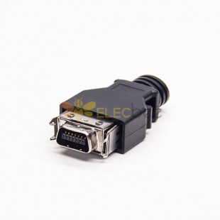 14Pin SCSI Connecteur Straight 180 Degree Male Push Button Type Solder Type
