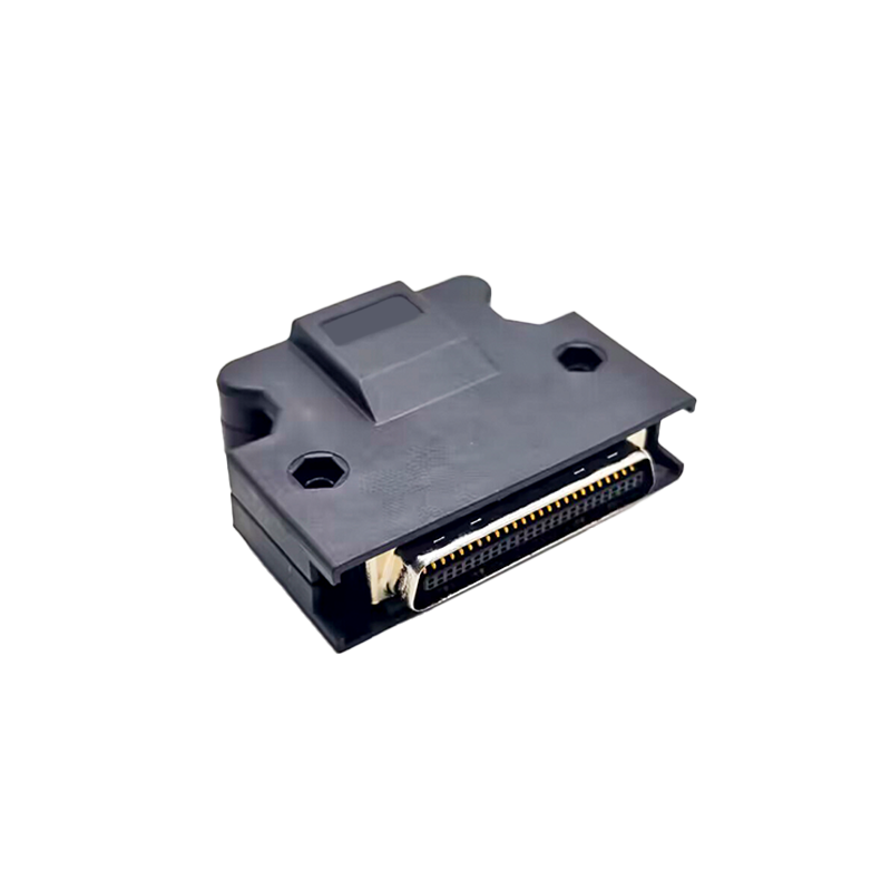 50 Pin Schraube Typ SCSI MDR Stecker Schwarz Kunststoff Schale Löten Typ