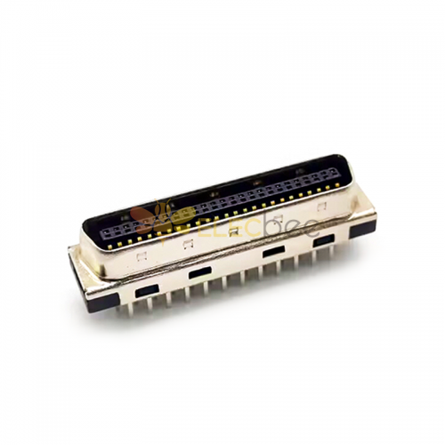 SCSI 50针HPCN型50芯直式公头插孔式PCB板安装