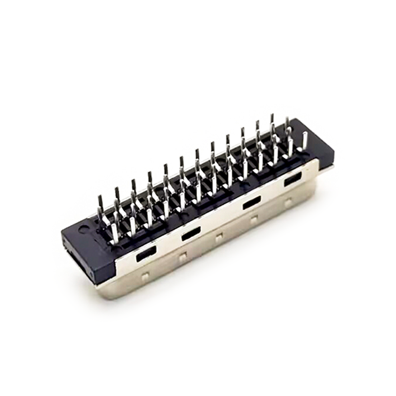 Conector SCSI de 50 pines HPCN macho adaptador recto a través del orificio para montaje en placa CI