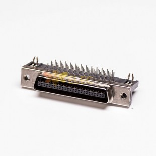 50 Pin SCSI Правый угол женский гарпун через отверстие для PCB Маунт