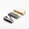 50 Pin SCSI Solder Type Connector Mâle pour Cacle avec White Plastic Shell