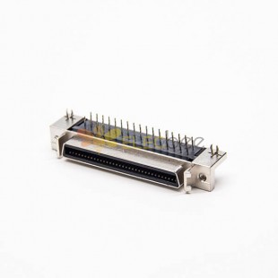 68 Pin SCSI Connector Female 90 Degree DIP with Harpoon for PCB Mount