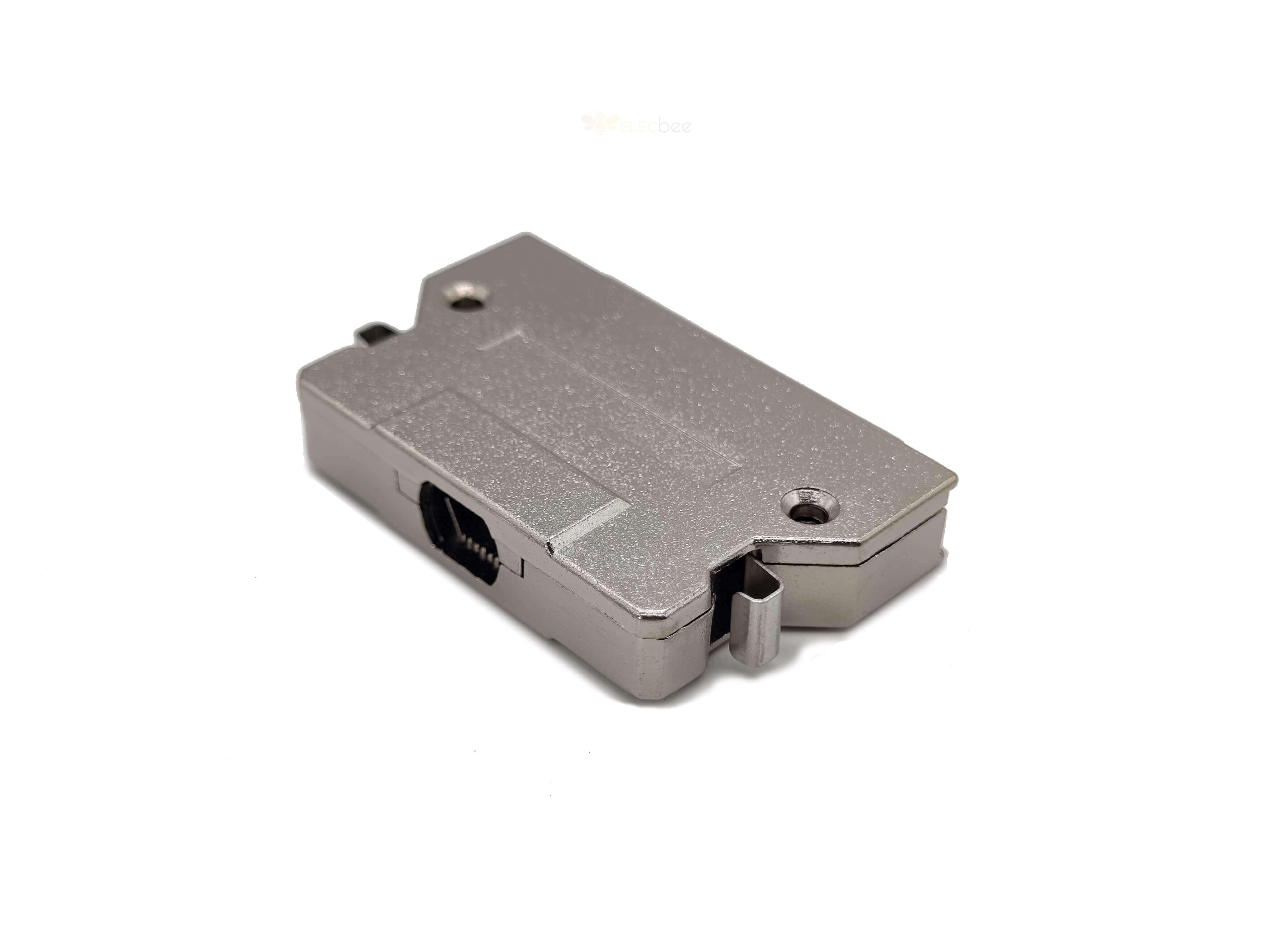 SCSI 68 Pin HPDB Type Female Connector Latch Lock Metal Shell 1.27mm Pitch IDC Type for Cable