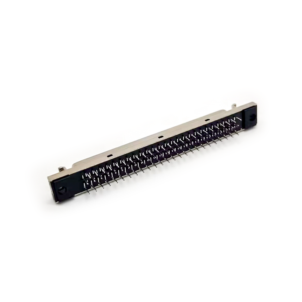 SCSI連接器HPDB型100芯直式插板母頭插孔式卡鉤按鍵安裝