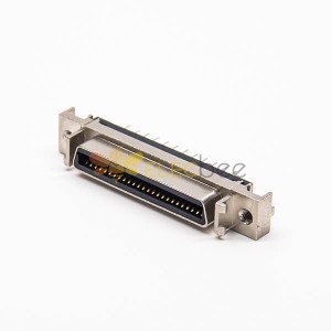 SCSI 50 Pin Connector 180 Degree Socket Through Hole for PCB Mount