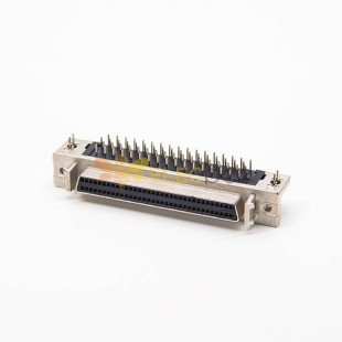 Conector hembra SCSI 68Pin DIP de 90 grados para montaje en placa CI