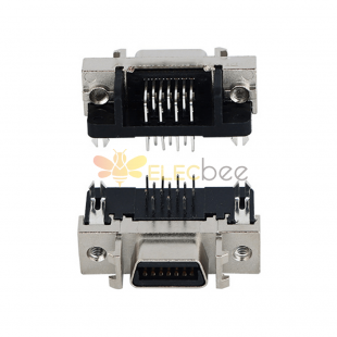 SCSI Connector 14pin CN Type Right Angled Female DIP Type PCB Mount
