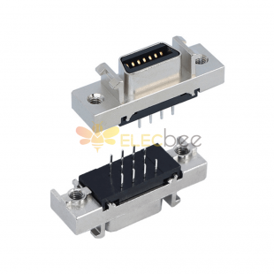 SCSI Connector 14pin CN Type Straight Female DIP Type PCB Mount