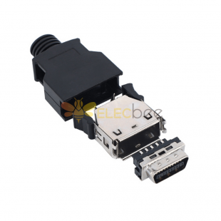 SCSI Connector 20pin HPCN Type Straight Male Solder Type