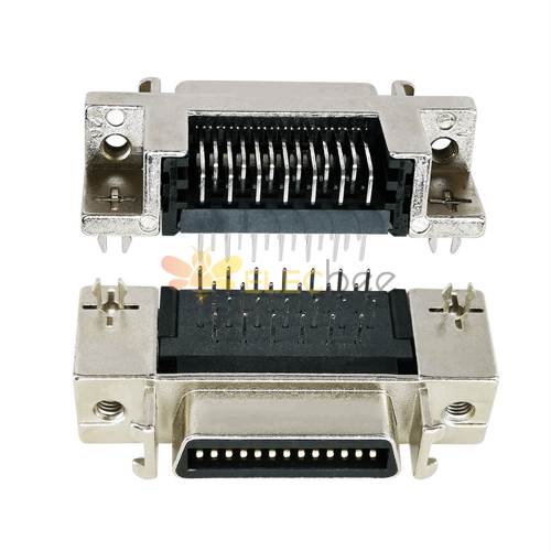 SCSI Konektörü 26pin CN Tipi Sağ Açılı Dişi DIP Tipi PCB Montajı
