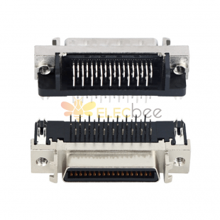SCSI Connector 36pin CN Type Right Angled Female DIP Type PCB Mount