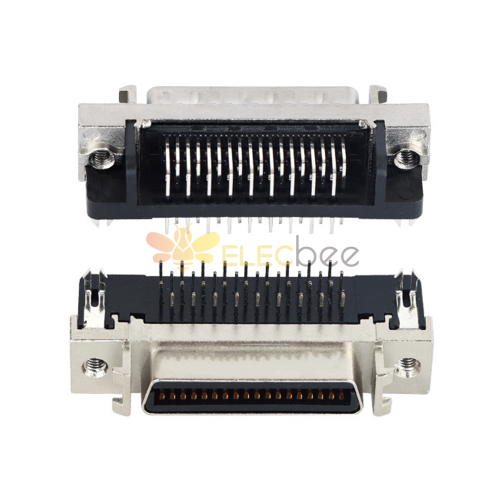 SCSI コネクタ 36 ピン CN タイプ 直角メス DIP タイプ PCB マウント
