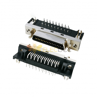 SCSI 커넥터 36핀 CN 유형 직각 암 DIP 유형 PCB 마운트