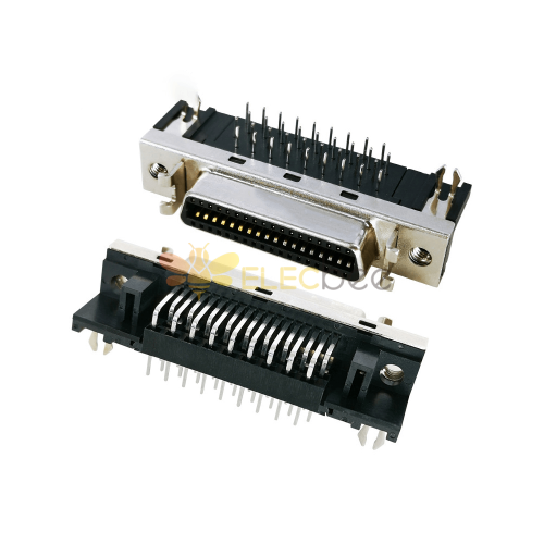 Conector SCSI 36 pines Tipo CN Hembra en ángulo recto Tipo DIP Montaje en PCB