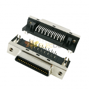 SCSI Connector 36pin CN Type Right Angled Female DIP Type PCB Mount