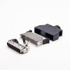 SCSI Konektörü 50 Pin 180 Derece Siyah Buton Lehim Tipi Kablo