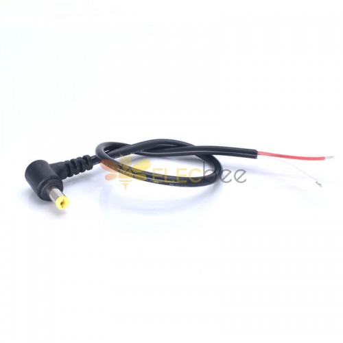 12v Monitor DC Power Cable DC5.5*2.1mm Male Connector Angled 30cm L Type 0.3mm2