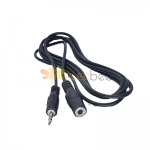 Câble audio stéréo 3,5 mm mâle à femelle Câble d'extension mâle à femelle Câble droit de 1,5 m