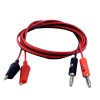 Alligator clip to banana plug cable Test cable 1 meter