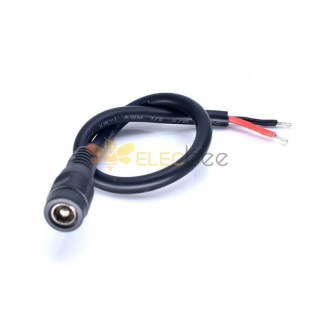 DC5.5*2.1mm DC Power Cable 0.75mm2 Single End Cable 25cm DC5.5*2.1mm Female Connector