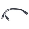 DC5.5*2.1mm One Female to Dual Male DC Power Cable 1A for LED 20cm