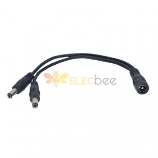 DC5.5*2.1mm One Female to Dual Male DC Power Cable 1A for LED 20cm