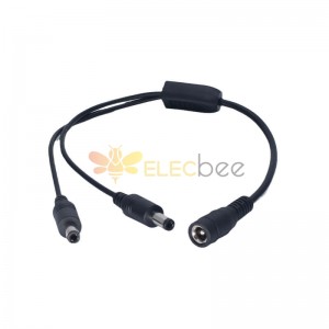 DC5.5*2.5mm DC Power Cable One Female to Dual Male for Monitor 37cm 