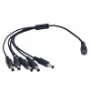 DC5.5*2.5mm DC Power Cable One Female to Five Male for Monitor 37cm