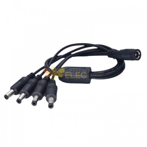 Cable de alimentación DC DC5.5 * 2.5mm DC Una hembra a cuatro machos para monitor 37cm