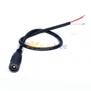 DC5.5*2.5mm Female Connector DC Power Cable 0.3mm2 30cm Length