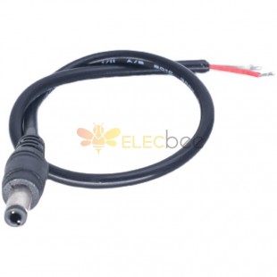 DC5.5*2.5mm Male Connector DC Power Cable 0.3mm2 30cm Length
