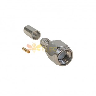 Reverse Polarity (RP) SMA Plug Crimp Connector Nickel Plating for LMR195/RG58/RG223/RG142 Cable