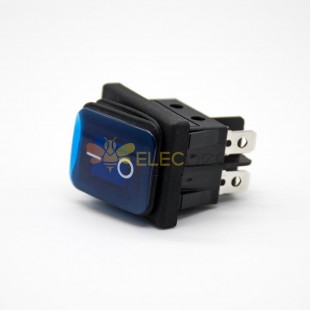 KCD 4 Rocker Switch 180° With Light LED Panel Mount KCD4N-201 Solder Cable 2 Position Electronic Rocker Switch
