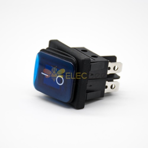 KCD 4 Rocker Switch 180掳 With Light LED Panel Mount KCD4N-201 Solder Cable 2 Position Electronic Rocker Switch