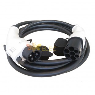 electric car cable 16A 32A j1772 charging cable Type 1 to type 2 male ev cable Mode 3 charger