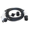 cable de coche eléctrico 16A 32A j1772 cable de carga Tipo 1 a tipo 2 macho ev cable Modo 3 cargador
