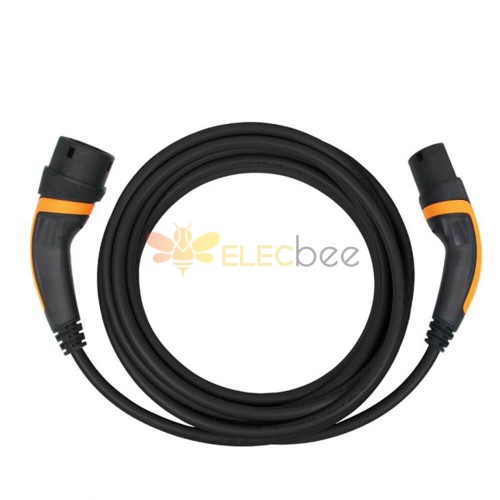 Câble Type 2 11kw 16A 3 phasé pour Voiture Electrique Type 2 à Type 2 Câble  de Charge Compatible avec Model S/X/Y/3,ID.3, ID.4, E-Tron, e-208, i3