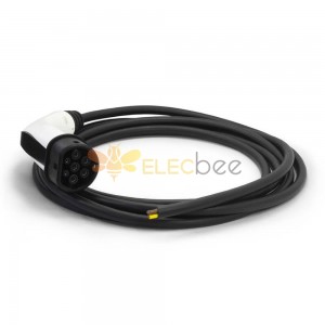 Type 2 cable 16A Female 3-Phase EV Plug with Open Cable 5meter