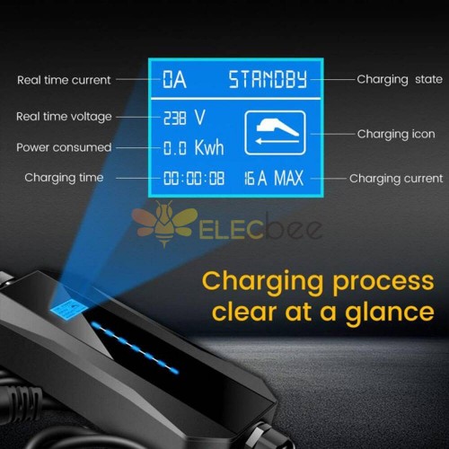 EVABSE EV Charging Cable Type 2 to Type 2 EV Charger for Electric Vehi