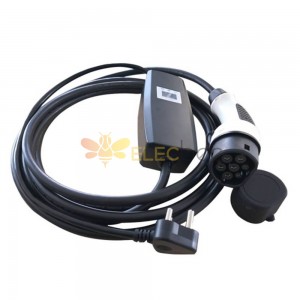 Portable EV Charger Type 2 to South Africa Plug IEC 62196-2 Charger 16A with 5meter Cable