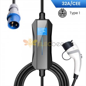 Type 1 Charger sae j1772 Plug portable charging station for car EVSE with CEE Plug