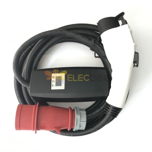 Charging Cable Type 2 3 Phase 32A Mode 2 IEC 62196 to Red Cee Plug