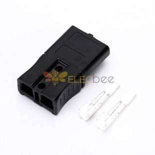600V Black Plastic Housing Power Connector 2 Way Forklift Battery Power Cable Connectors 40A