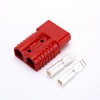 Red Plastic Housing 2 Way Forklift Battery Power Cable Connectors 175A