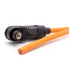 IP67 водонепроницаемый разъем для хранения энергии Женский 120A сильноточный 8 мм 1 контактный пластиковый черный кабель прямоугольная вилка 30 см 25 мм2