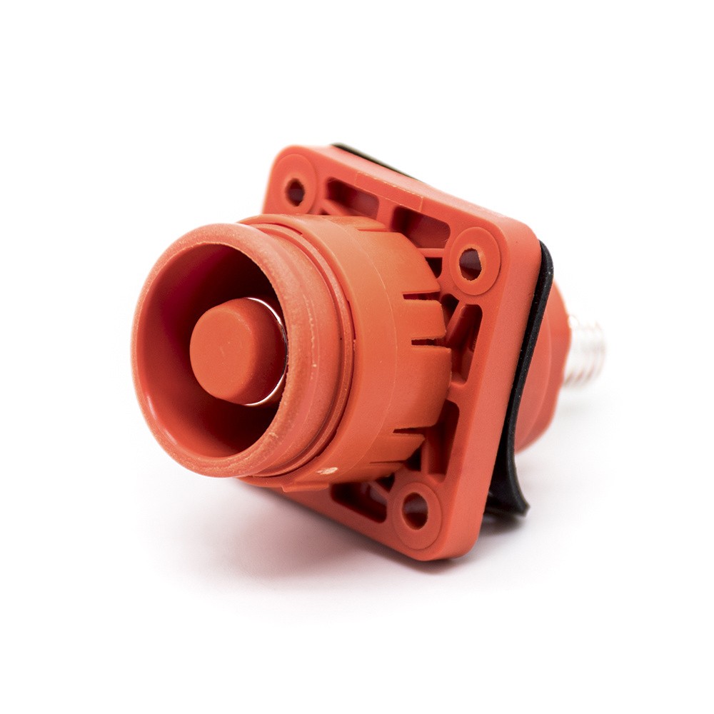 6mm 防水 Surlok 插座儲能電池連接器母直頭 OS IP67 橙色